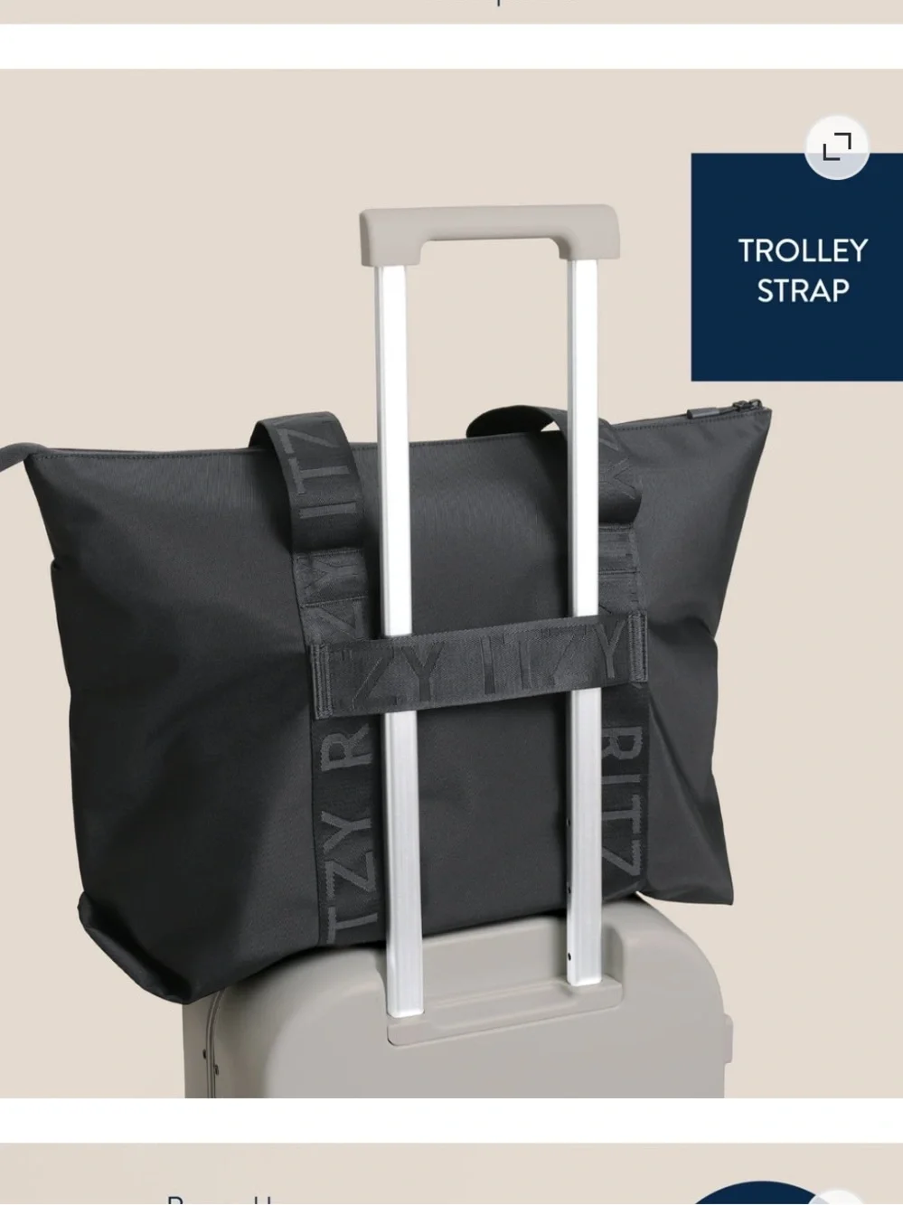 Itzy Ritzy Belong All-in-Tote Weekender Diaper Bag in Black NWT